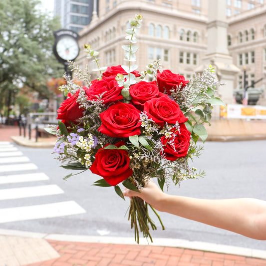 Red Rose City Hand Tied Bouquet